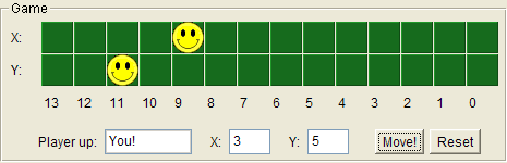 Wythoff's Nim board layout